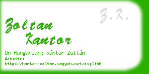 zoltan kantor business card