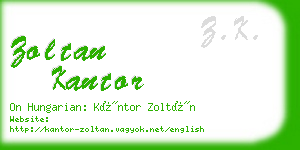 zoltan kantor business card